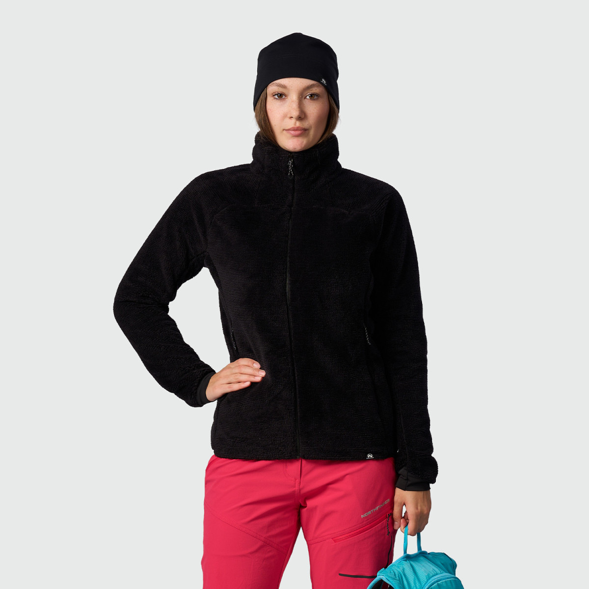 outdoor sport dama - Hanorac fermoar fleece femei NORTHFINDER MARIANELA negru