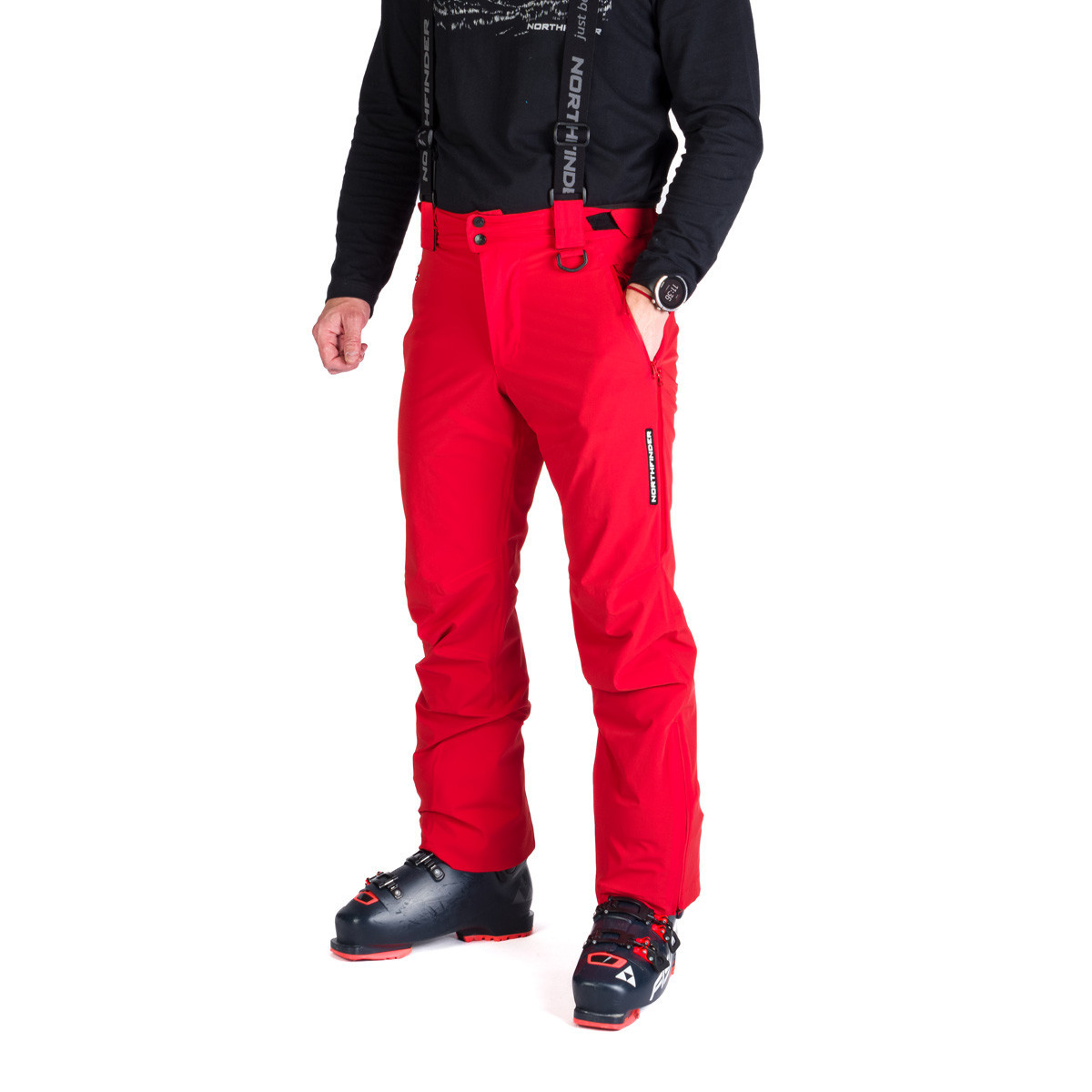 Pantaloni ski 2L 10K/10K barbati NORTHFINDER Vito rosu [5]