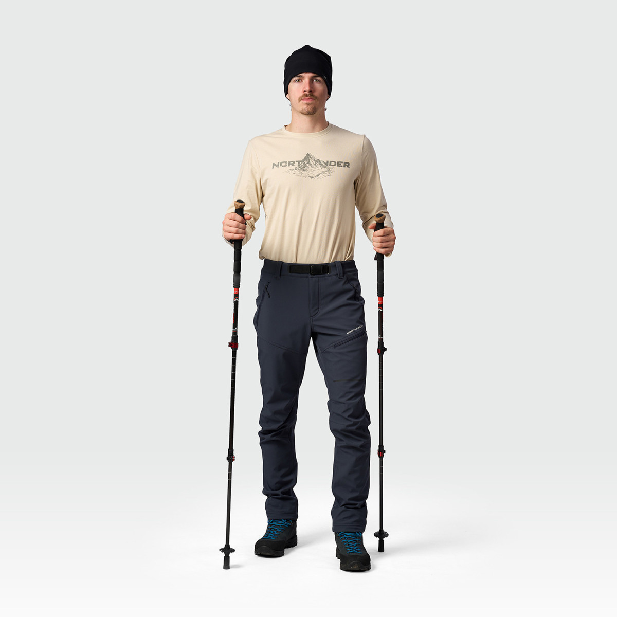 Pantaloni trekking softshell 3L barbati 5k/5k NORTHFINDER GOBERTO bleumarin [2]