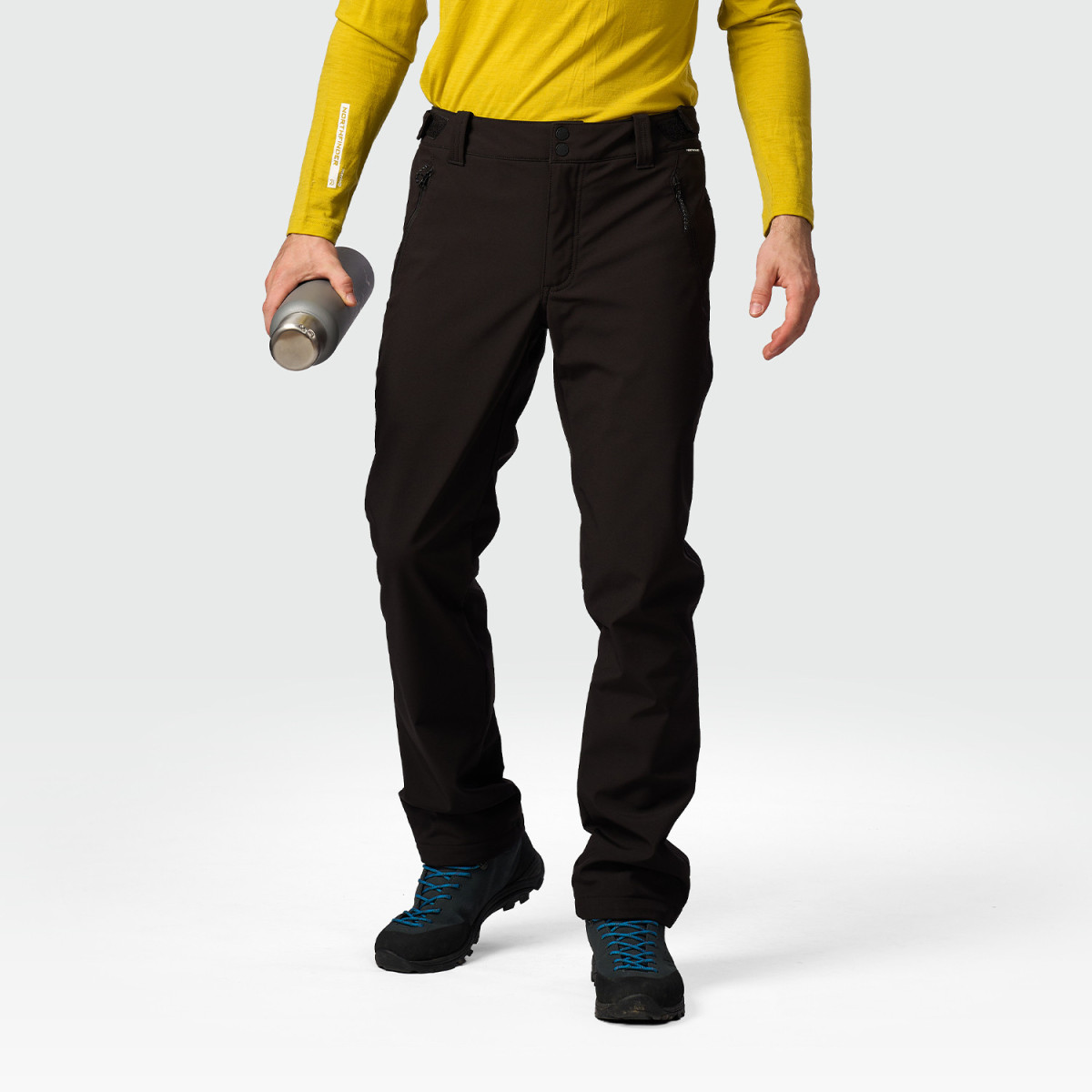 Outdoor - Pantaloni trekking 5k/5k softshell 3L barbati SEBAST negru