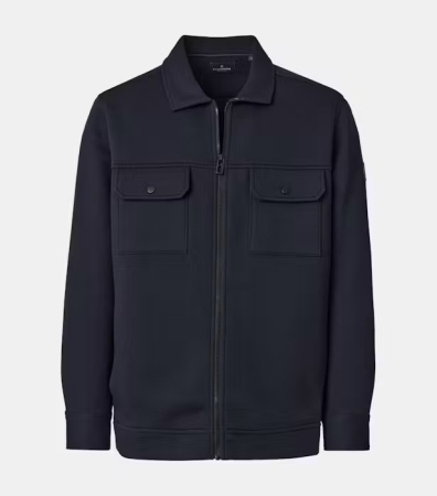 camasi maneca lunga - Camasa Overshirt fermoar barbati CASA MODA bleumarin