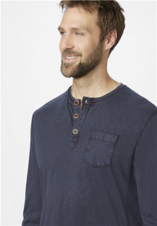 Bluza henley bumbac barbati PADDOCK'S bleumarin [3]