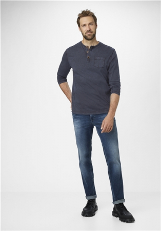 Bluza henley bumbac barbati PADDOCK'S bleumarin [4]