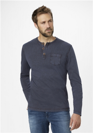 Bluza henley bumbac barbati PADDOCK'S bleumarin [2]