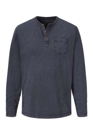 Tricouri - Bluza henley bumbac barbati PADDOCK'S bleumarin