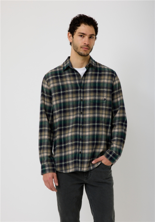 Camasa flanel bumbac barbati PADDOCK'S verde/negru [2]