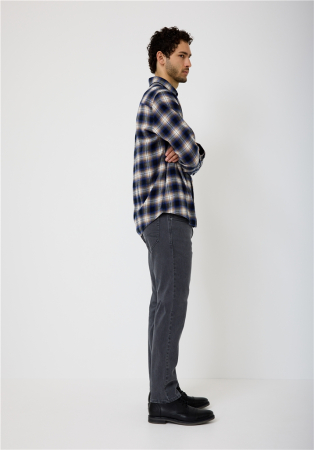 Camasa flanel bumbac barbati PADDOCK'S bej/a;bastru [4]