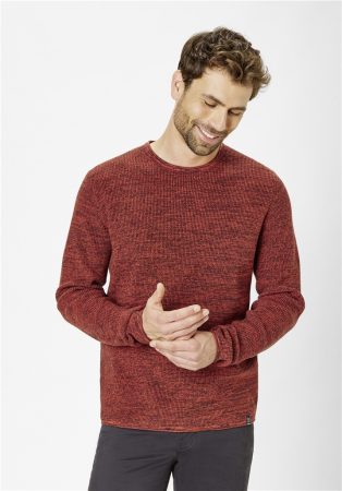 Pulover O-neck barbati PADDOCK'S rosu melanj [1]