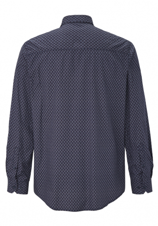 Camasa bumbac barbati PADDOCK'S bleumarin print rombulete alb/rosu [1]