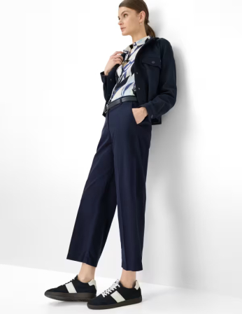 Pantaloni culotte bumbac/lyocell femei BRAX MAINE S bleumarin [4]