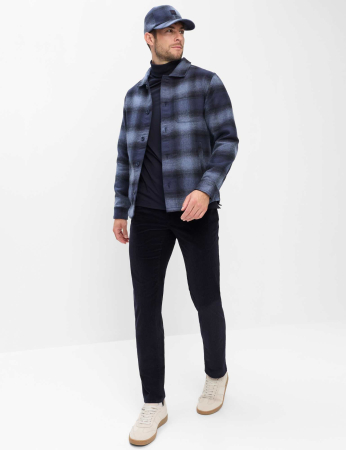 Pantaloni chino velur barbati BRAX FABIO IDX  bleumarin [2]