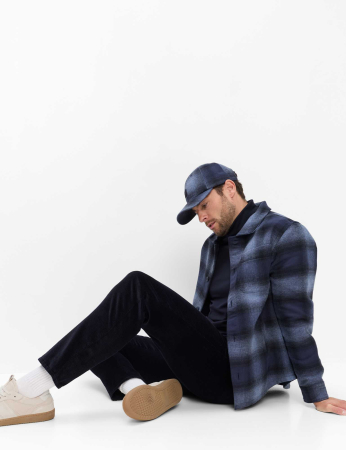 Pantaloni chino velur barbati BRAX FABIO IDX  bleumarin [5]