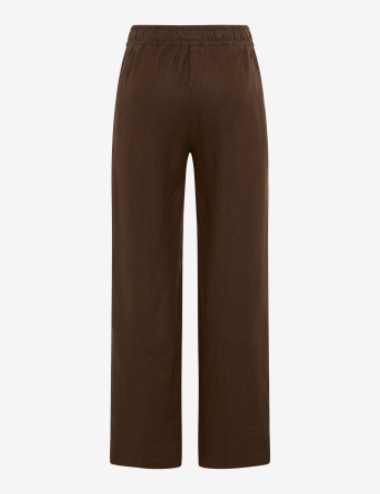 Pantaloni palazzo din in femei BRAX FARINA maro inchis [4]
