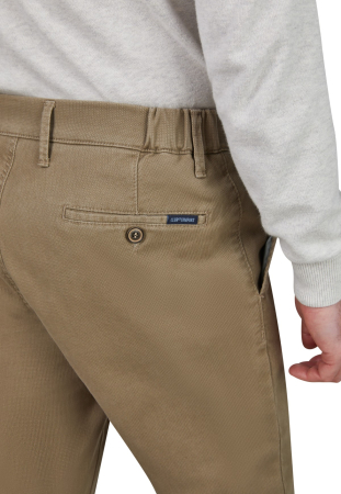Pantaloni chino bumbac barbati CLUB of COMFORT Foxx Slim 8212 bej [4]