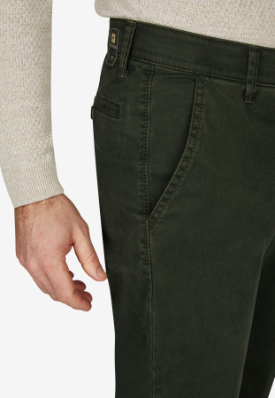 Pantaloni chino bumbac barbati CLUB of COMFORT Garvey 6421 verde inchis [6]