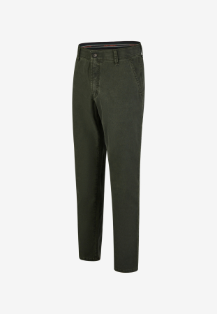 Pantaloni chino bumbac barbati CLUB of COMFORT Garvey 6421 verde inchis [2]