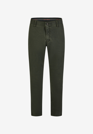 pantaloni chino - Pantaloni chino bumbac barbati CLUB of COMFORT Garvey 6421 verde inchis