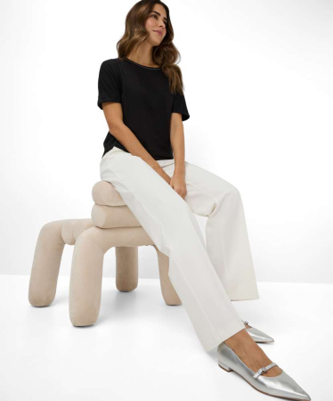 Pantaloni palazzo femei BRAX MAINE alb [5]