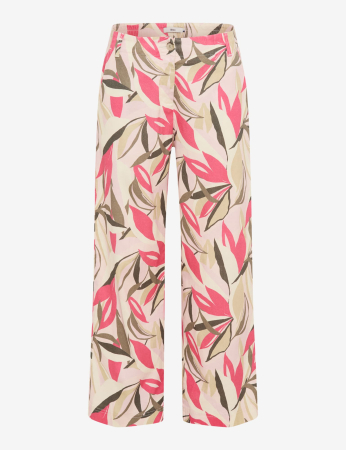 Articole femei - Pantaloni subtiri in/bumbac palazzo femei BRAX MAINE S roz print floral