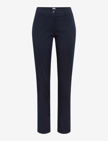 Articole femei - Pantaloni subtiri bumbac/lyocell chino 7/8 femei BRAX MARON S bleumarin