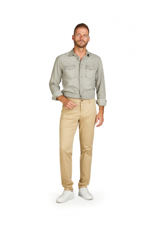 Pantaloni subtiri chino bumbac barbati CLUB of COMFORT Phil 7708 camel [1]