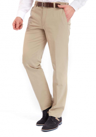 pantaloni chino - Pantaloni Comfort bumbac barbati MEYER Monza-5401 bej