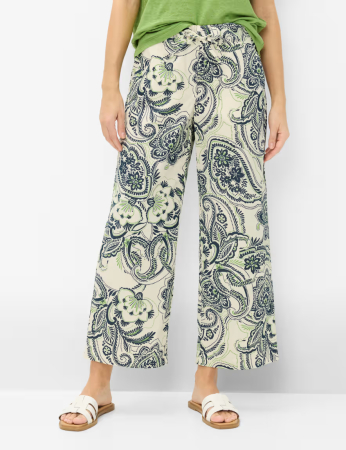 Pantaloni culotte femei BRAX MAINE S verde paisley [3]