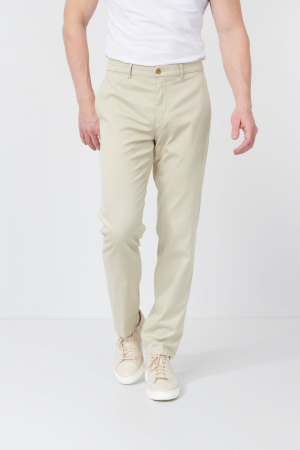 pantaloni chino - Pantaloni Modern bumbac/matase barbati W. WEGENER Conti-5604 bej