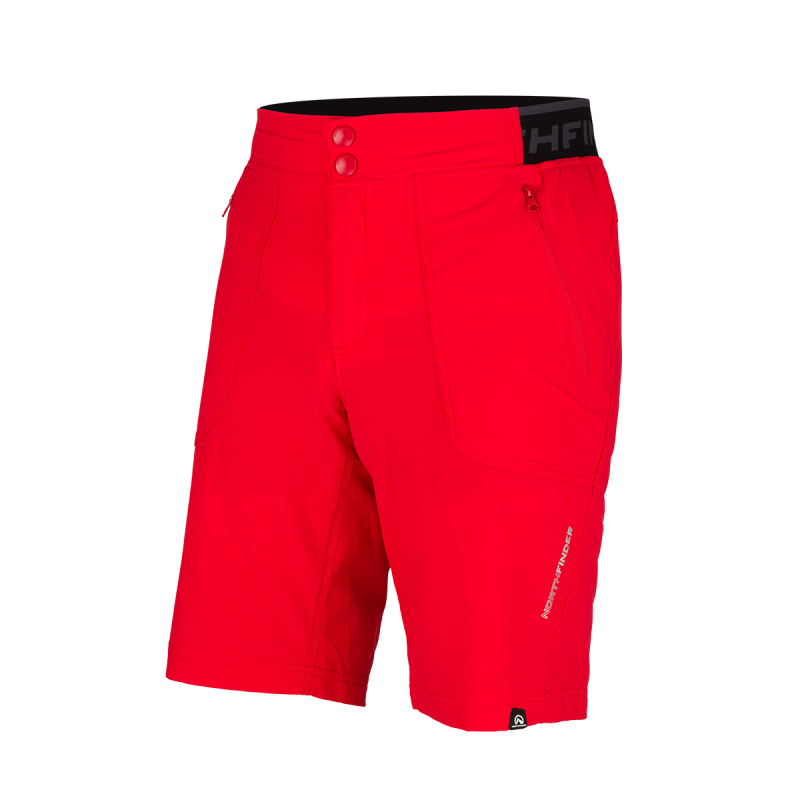 pantaloni sport si drumetie - Pantaloni scurti barbati NORTHFINDER MARCUS rosu
