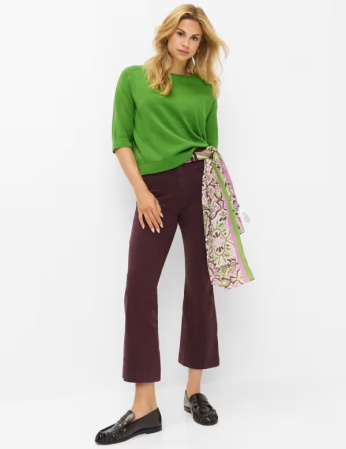 Pantaloni evazati bumbac/lyocell femei BRAX SHAKIRA S mov [3]