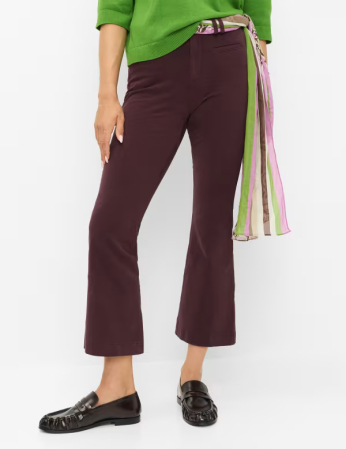 Pantaloni evazati bumbac/lyocell femei BRAX SHAKIRA S mov [1]