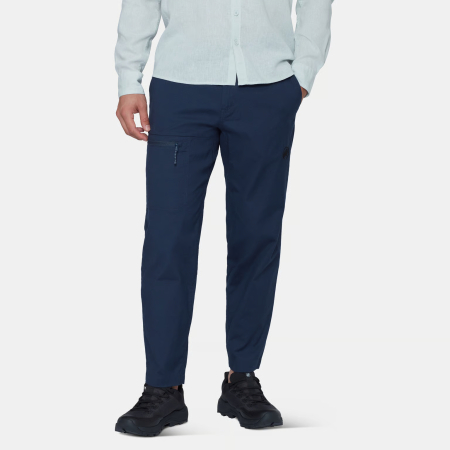 PantaloniI sport 7/8 bumbac organic/canepa barbati MAMMUT TAMARO albastru inchis [1]