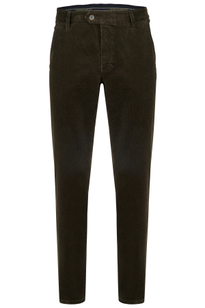 pantaloni chino - Pantaloni velur bumbac chino barbati CLUB of COMFORT Garvey 8200 verde inchis