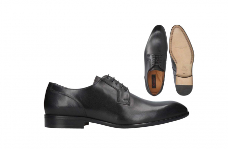 pantofi eleganti - Pantofi derby barbati piele CONHPOL negru