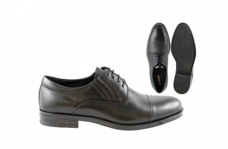 pantofi eleganti - Pantofi barbati piele derby cap CONHPOL negru
