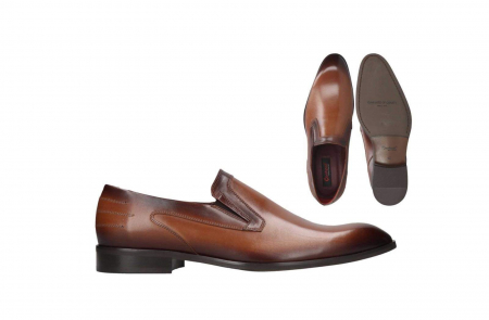 pantofi eleganti - Pantofi loafer piele barbati CONHPOL maro