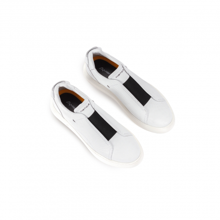 Pantofi piele sneaker slip-on barbati AMBITIOUS Eclipse alb/negru [2]