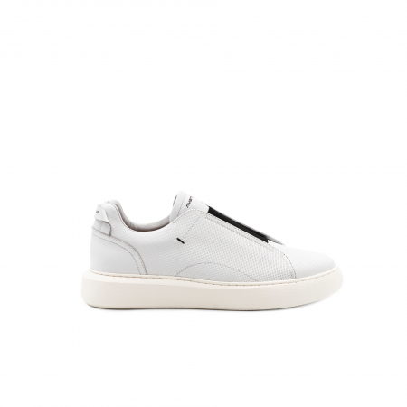 pantofi casual - Pantofi piele sneaker slip-on barbati AMBITIOUS Eclipse alb/negru