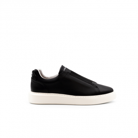 pantofi casual - Pantofi piele sneaker slip-on barbati AMBITIOUS Eclipse negru