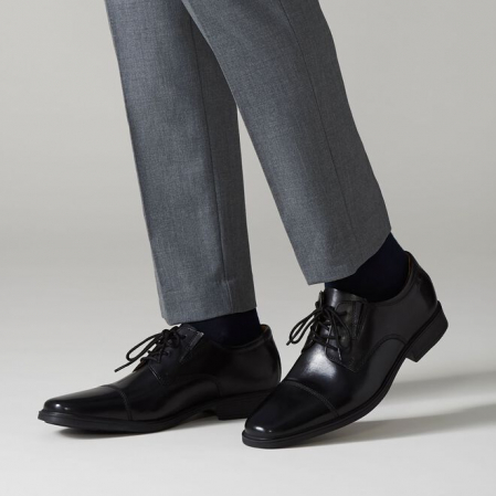 Pantofi barbati piele CLARKS Tilden Cap negru [7]