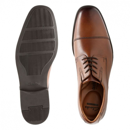 Pantofi barbati piele CLARKS Tilden Cap maro [1]