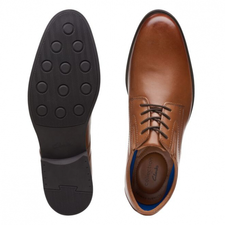 Pantofi barbati piele CLARKS Whiddon Plain maro [1]