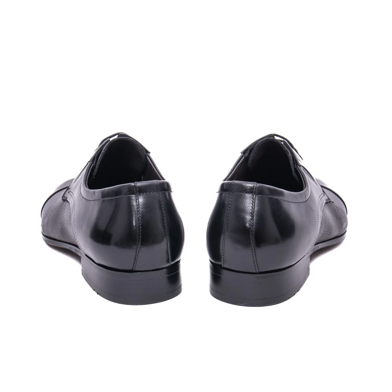 Pantofi derby bărbați piele texturata Caribu 3MKD1-16-4A cap-toe negru [2]