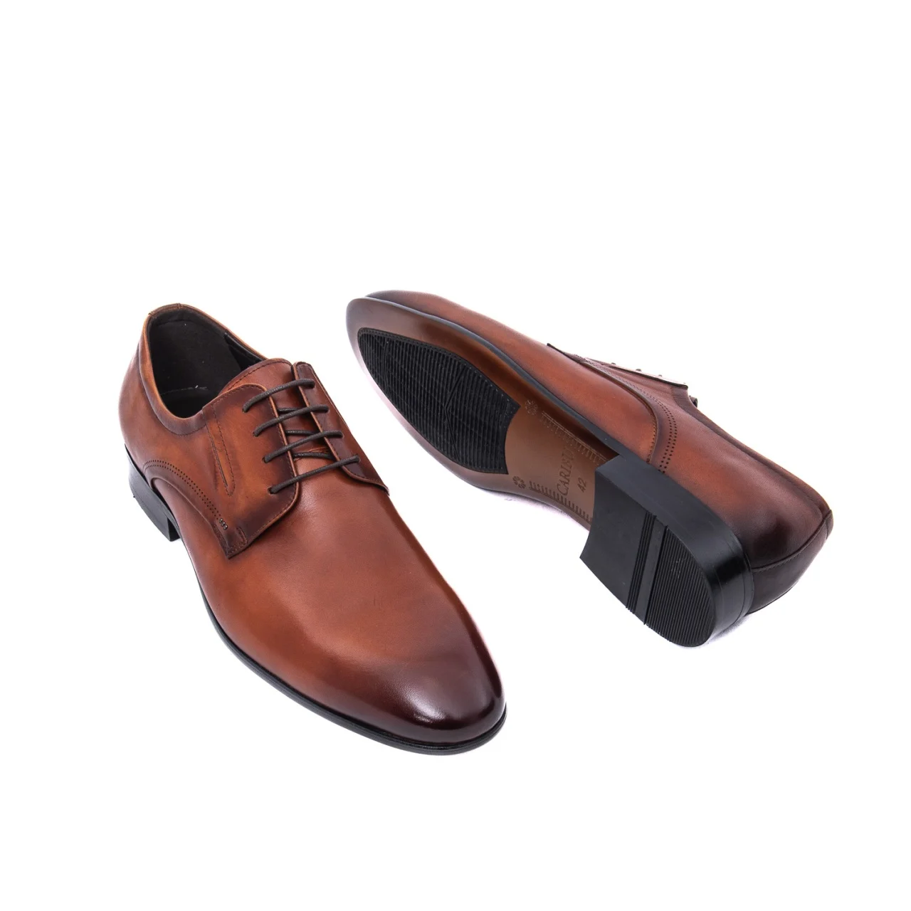 Pantofi derby barbati piele CARIBU MKD1-16-6B  cognac [3]