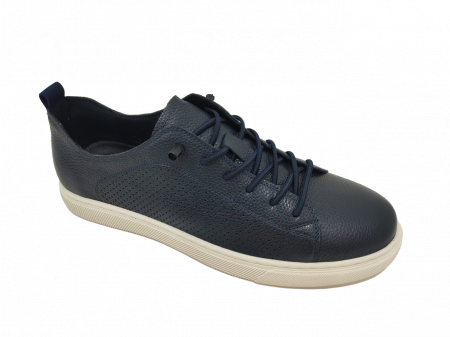 pantofi casual - Pantofi perforati piele sneaker barbati OTTER 7CCJ60007C bleumarin
