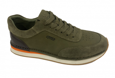 pantofi casual - Pantofi piele intoarsa sneaker barbati OTTER J2J260001A kaki