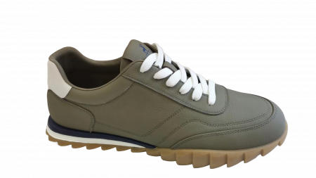 pantofi casual - Pantofi piele sneaker barbati CARIBU V2V260007C kaki