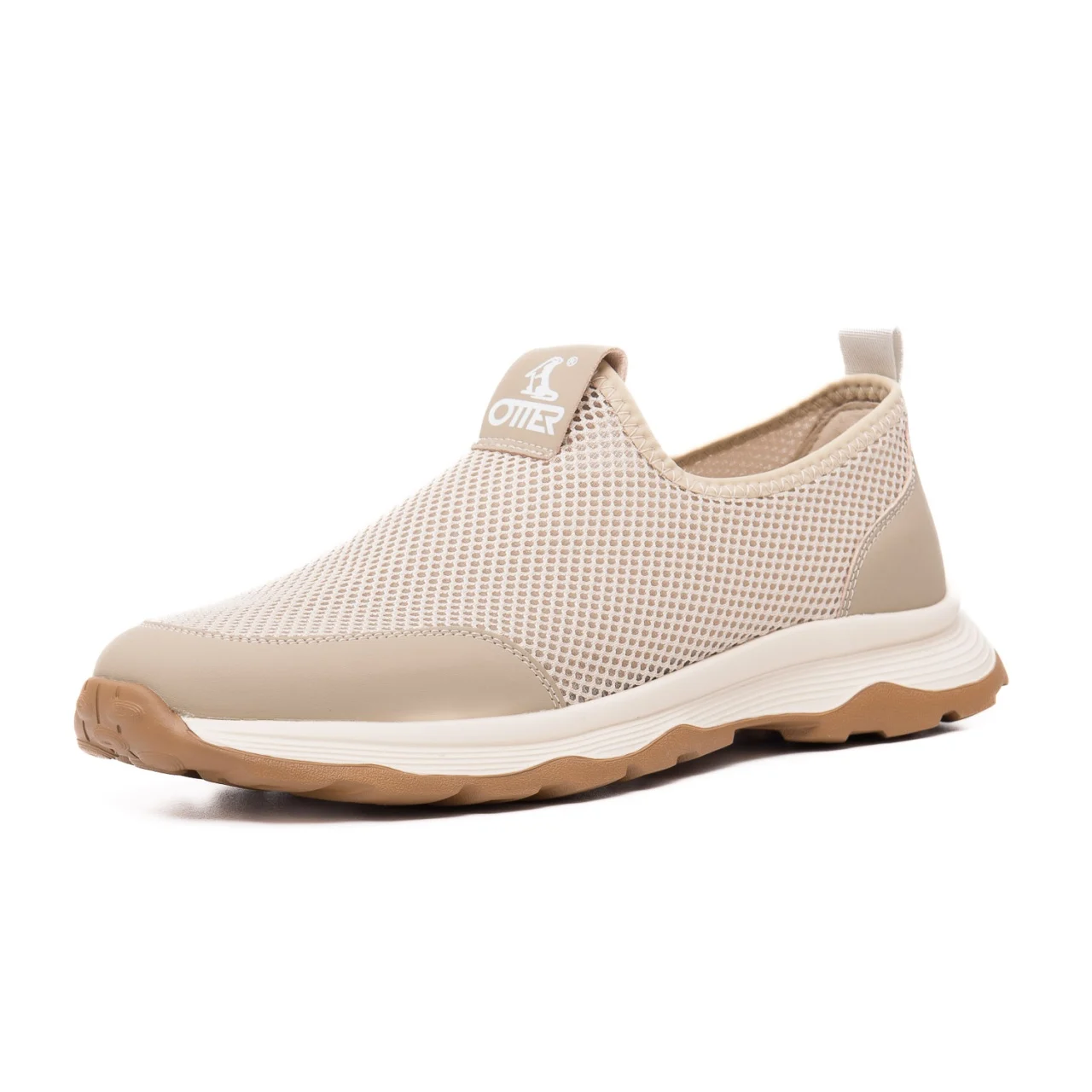 Incaltaminte - Pantofi slip-on textil perforati barbati OTTER bej