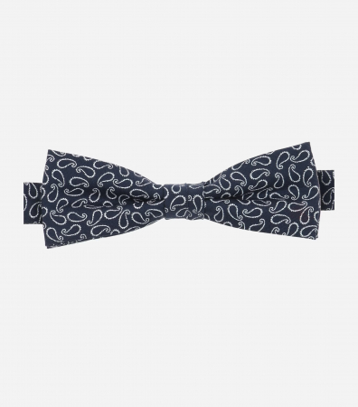 cravate papioane batiste bretele - Papion bumbac VENTI bleumarin print paisley