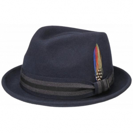Accesorii - Palarie fetru lana Trilby  barbati STETSON bleumarin